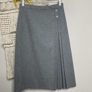 Vintage Gray Acrylic/ Wool Blend Skirt